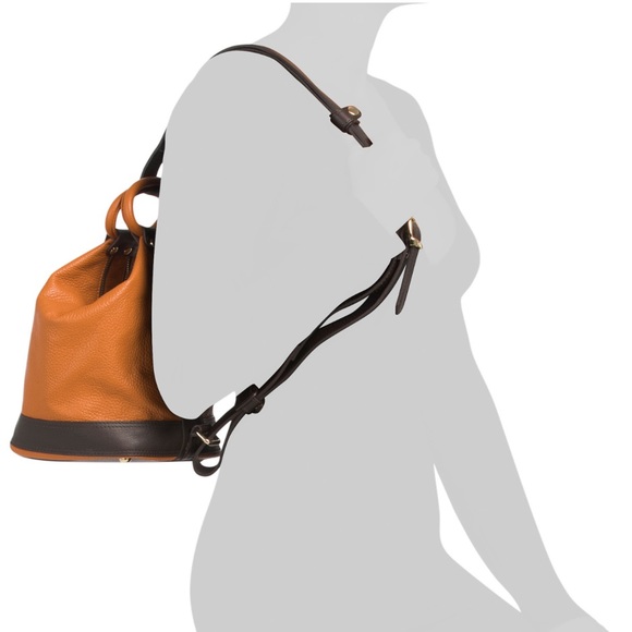 RARE Valentina Sling Backpack Real Finest Italian Leather Convertible Bag - Picture 2 of 9